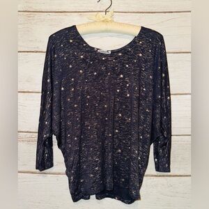 Women's Navy And Gold Star Top Size M 
by Cha Cha Vente
Business Casual Church